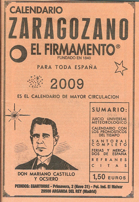 Calendario Zaragozano "El Firmamento" Calendario zaragozano "El Firmamento".