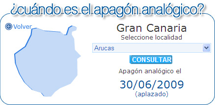 Apagón analogico en Gran Canaria ¿cuándo es el apagón analógico?, según www.tdtcanarias.es.