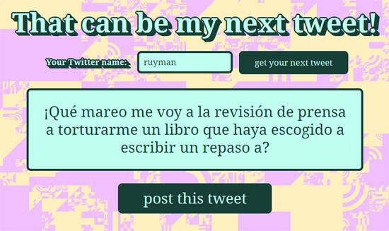 My next tweet My next tweet